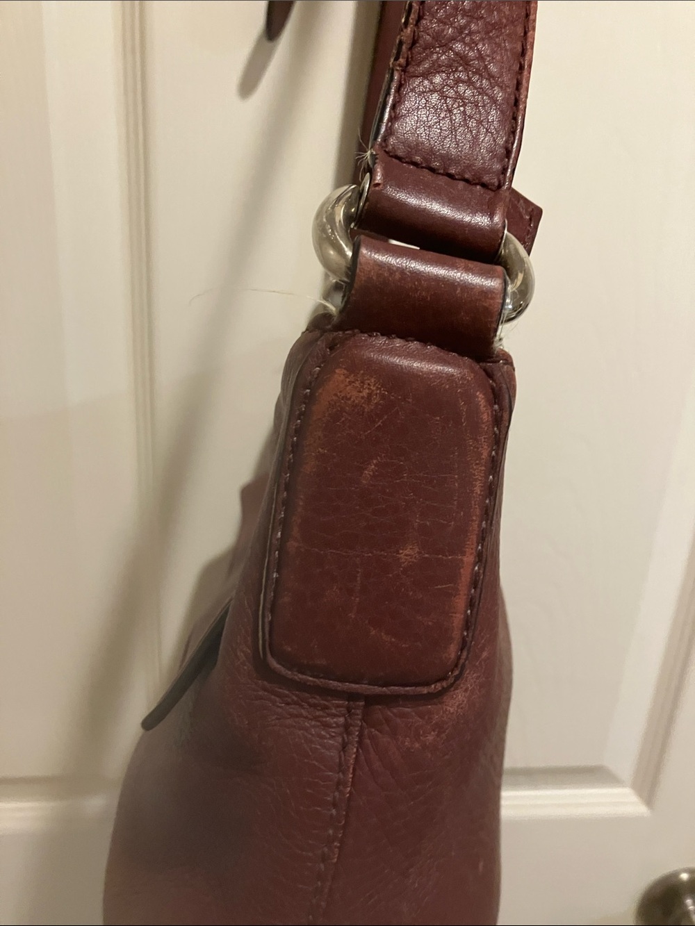 Gucci Soho Interlocking GG Crossbody Bag Wine Bordeaux Leather - Picture 7 of 14